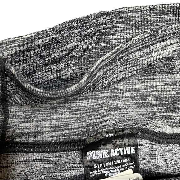 PINK Victoria’s Secret Seamless High Waist full Length Jogger Gray and Black Sm - Picture 5 of 5